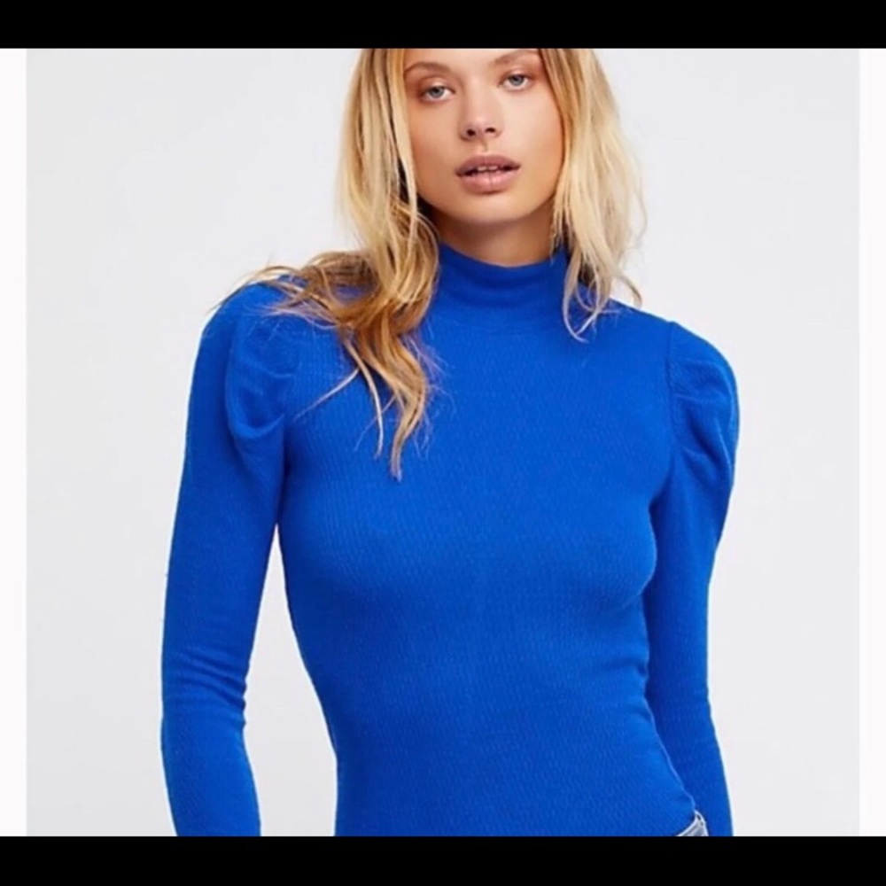 Tattooed Heart Puff Sleeve Turtleneck Free People